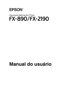 Capa do manual Epson Fx-890 E Fx-2190