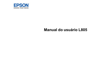 Capa do manual Epson L805