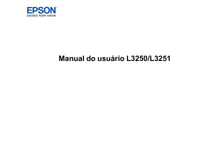 Capa do manual Impressora Epson L3250 E L3251