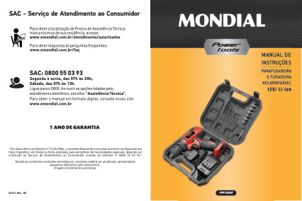 Capa do manual Mondial Br-04 - Eletrodomestico