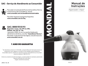 Capa do manual Mondial Das-07H - Eletrodomestico