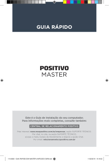 Capa do manual Guia Rápido Computadores Linha Master