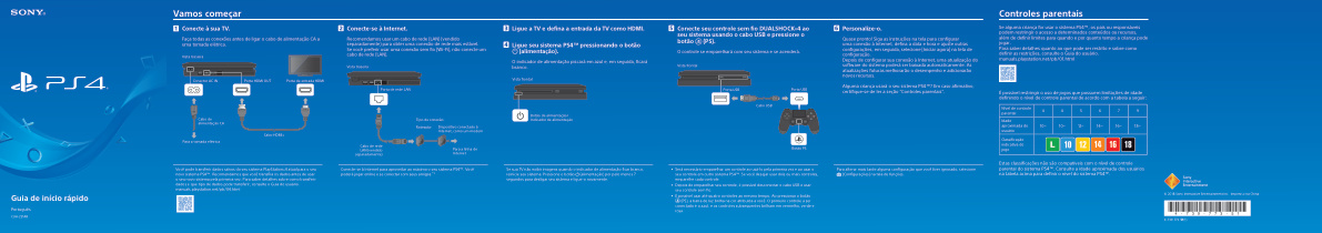 Capa do manual Playstation 4