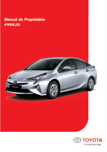Capa do manual Prius 2018
