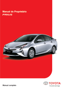 Capa do manual Prius 2019