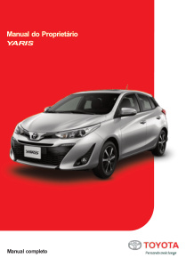 Capa do manual Yaris 2019